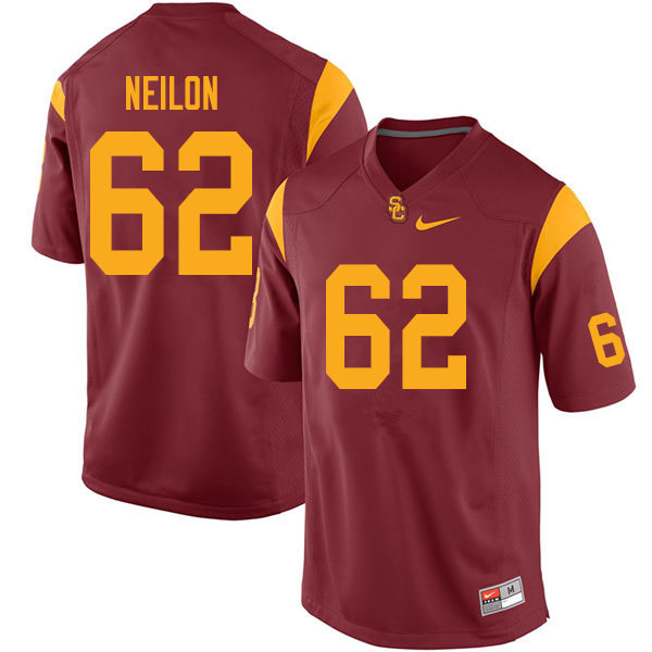 Men #62 Brett Neilon USC Trojans College Football Jerseys Sale-Cardinal